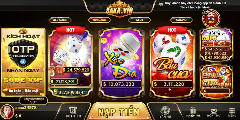 Mini game độc đáo, lôi cuốn