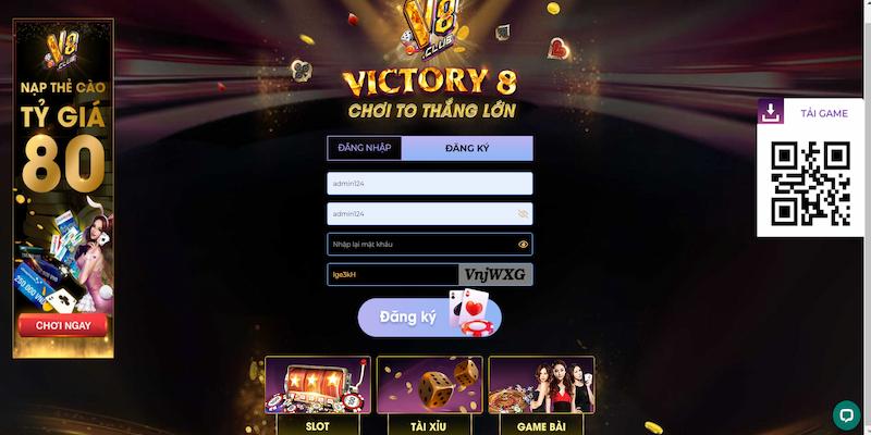 Hướng dẫn đăng ký V8 club đơn giản và siêu nhanh