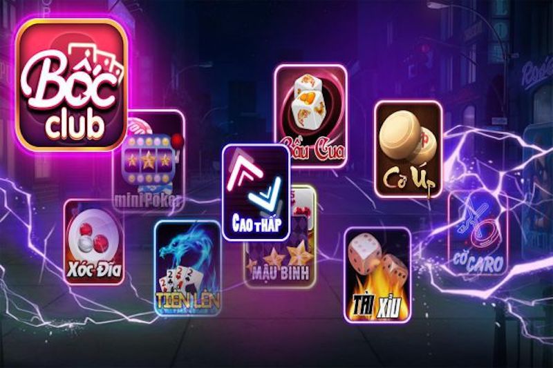Những trò chơi mà Boc club đang cung cấp